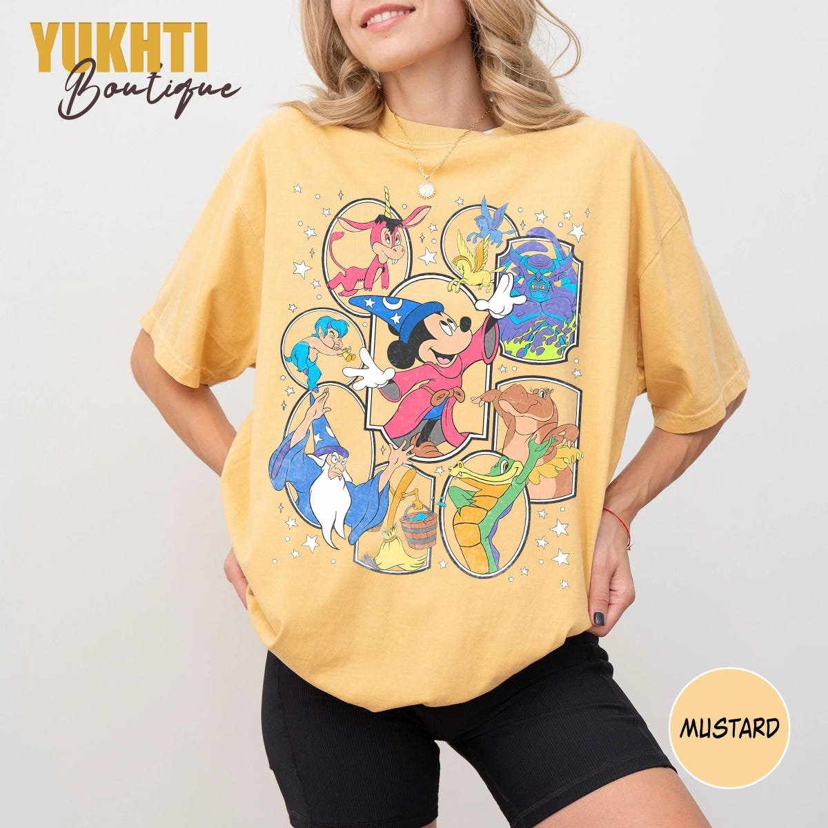 Disney Sorcerer Mickey Shirt for Kids and Women - Fantasia Family Tee