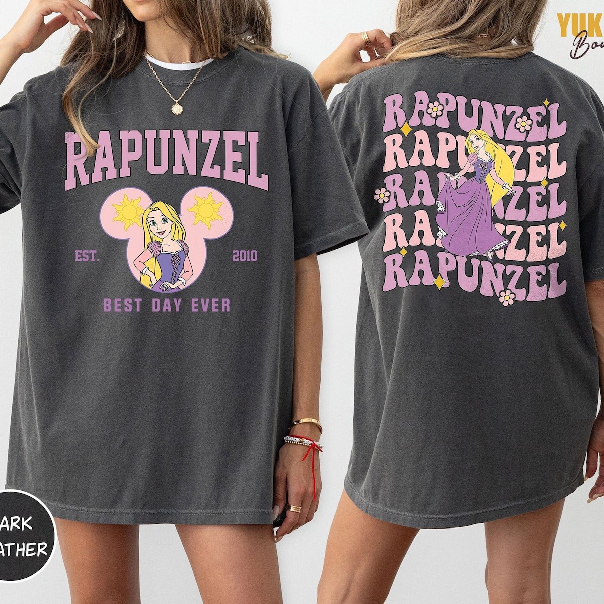 Disney Tangled Rapunzel Floral Shirt Magic Kingdom Princess Tee