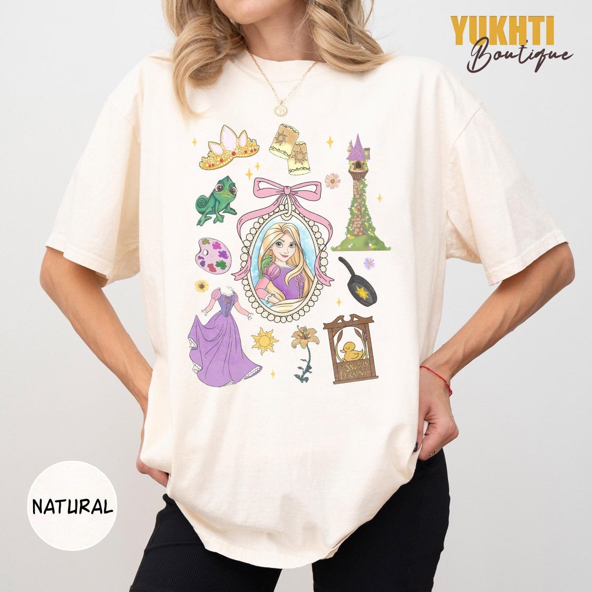 Disney Tangled Rapunzel Floral Shirt for Magic Kingdom Trips 2025