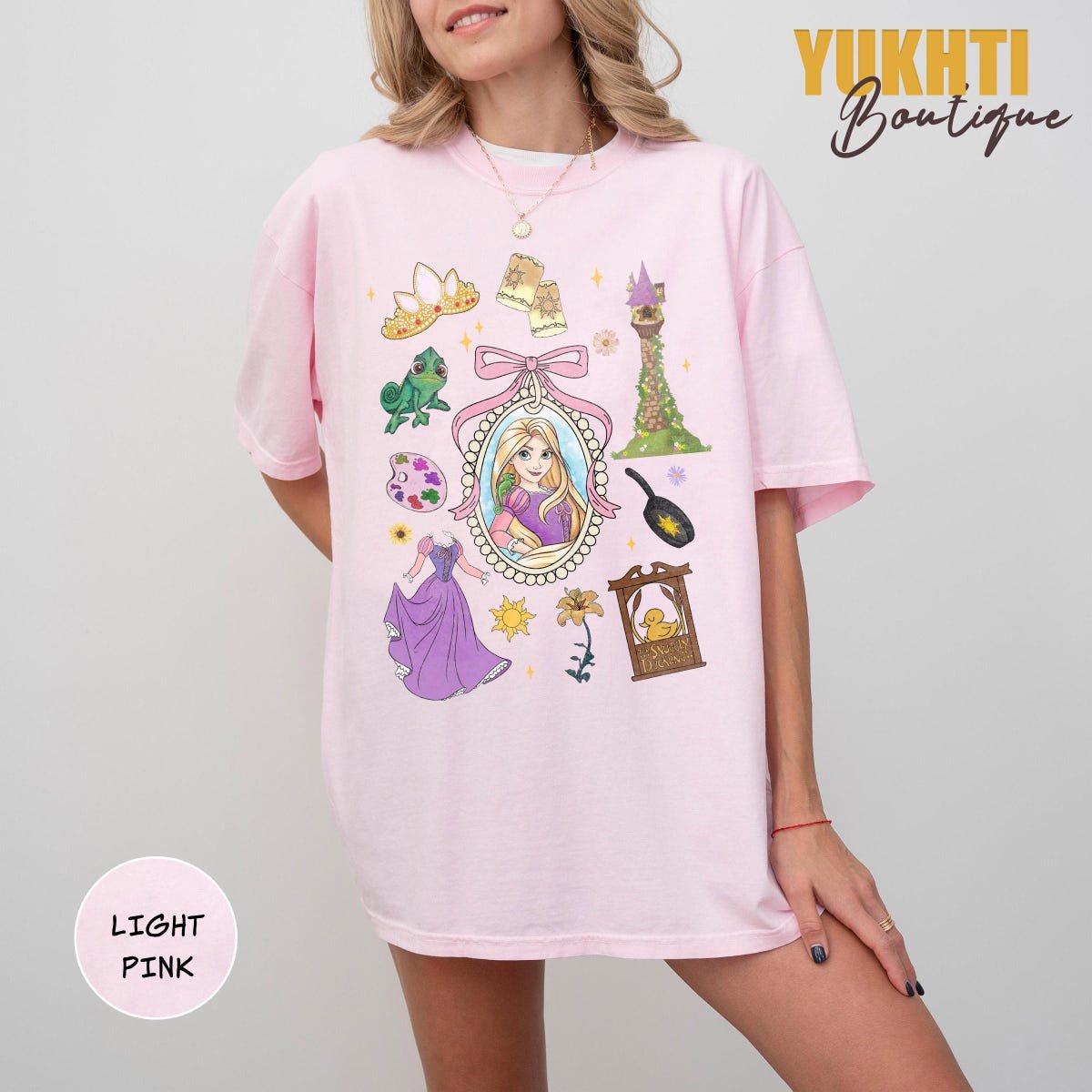 Disney Tangled Rapunzel Floral Shirt for Magic Kingdom Trips 2025