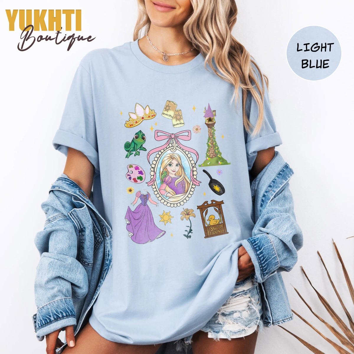 Disney Tangled Rapunzel Floral Shirt for Magic Kingdom Trips 2025