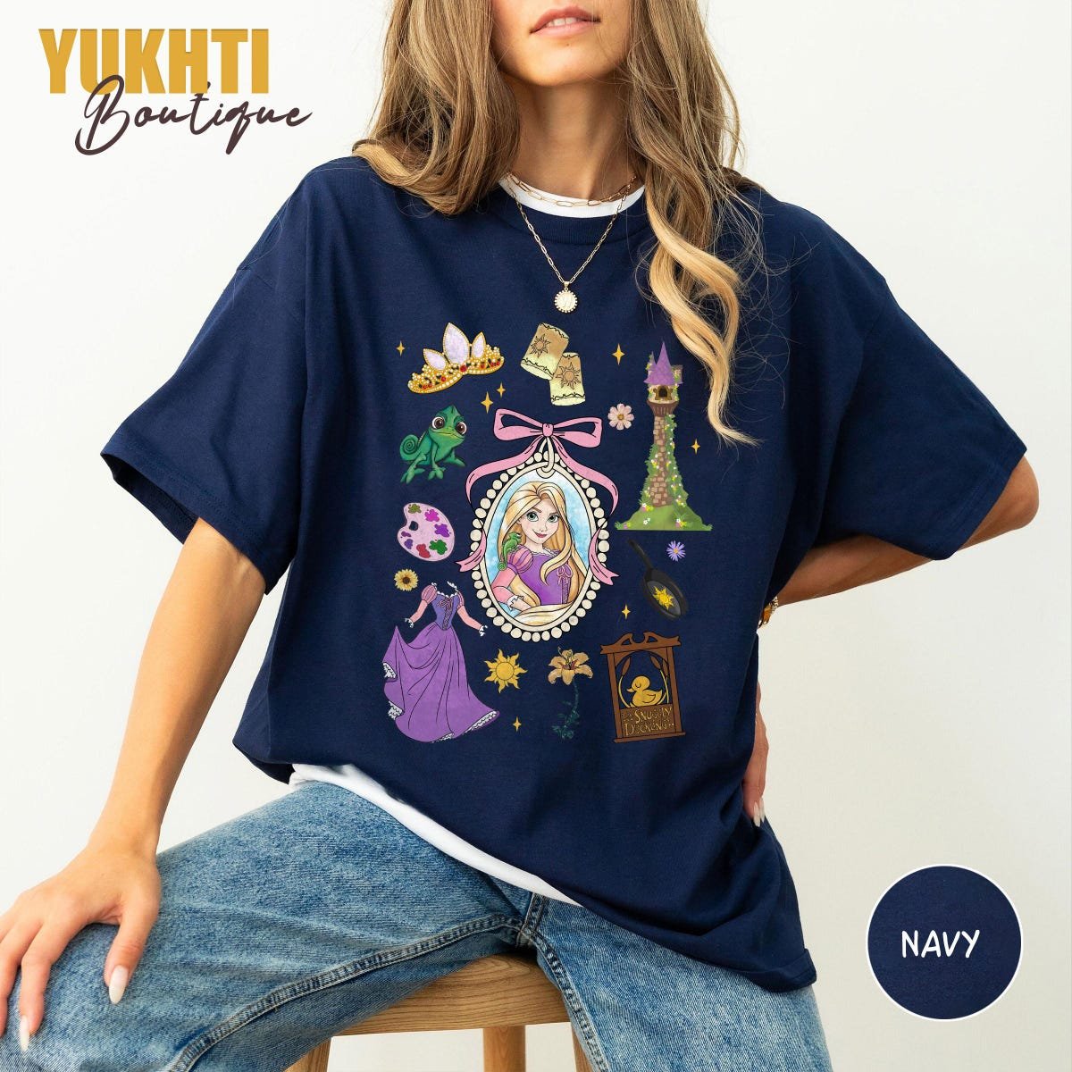 Disney Tangled Rapunzel Floral Shirt for Magic Kingdom Trips 2025