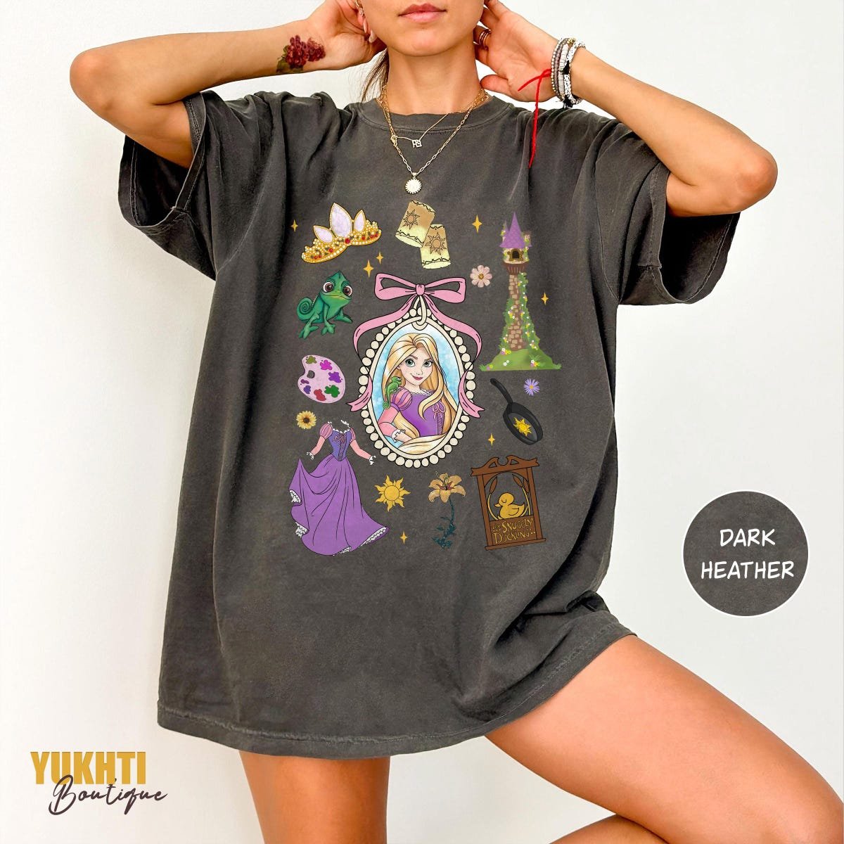 Disney Tangled Rapunzel Floral Shirt for Magic Kingdom Trips 2025