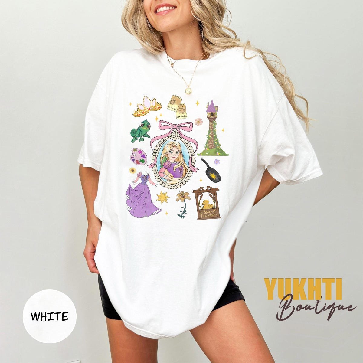 Disney Tangled Rapunzel Floral Shirt for Magic Kingdom Trips 2025