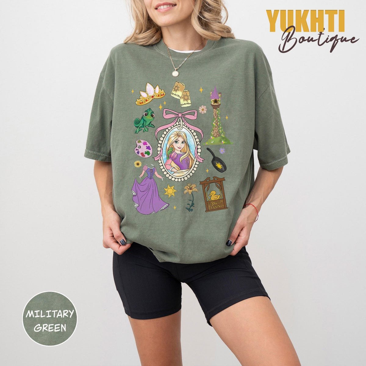 Disney Tangled Rapunzel Floral Shirt for Magic Kingdom Trips 2025