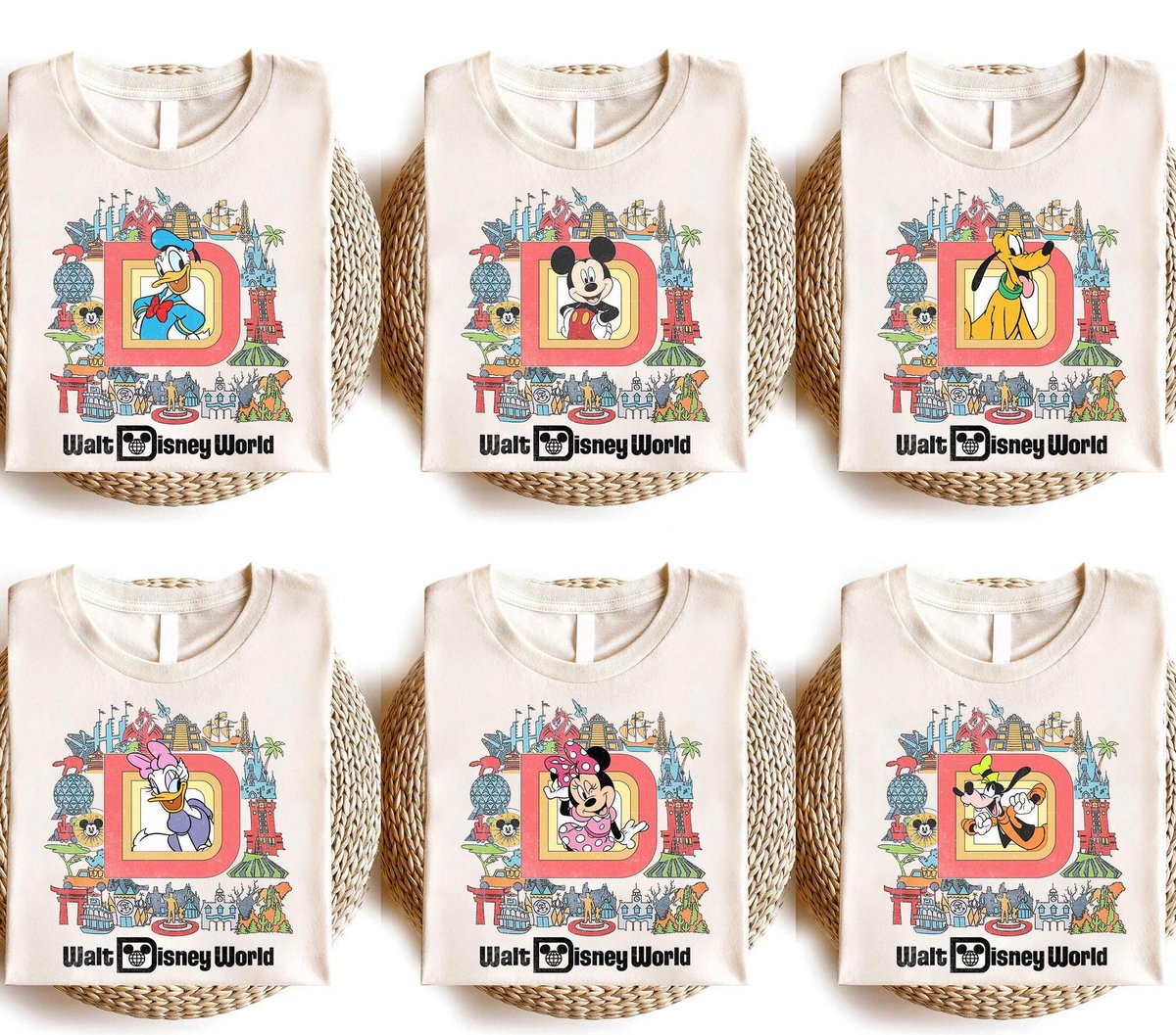 Disney World Vintage Shirt Mickey Friends Family Trip Tee
