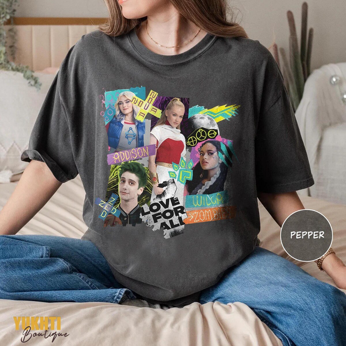 Disney Zombies 4 Characters Shirt - Zed & Addison Tee for Disneyland 2025