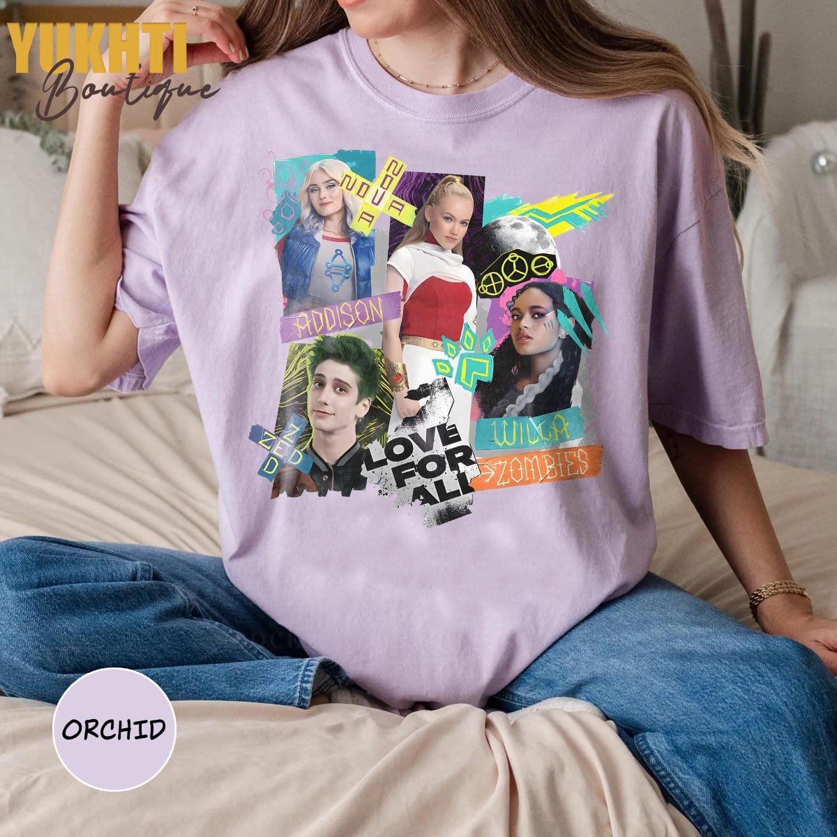 Disney Zombies 4 Characters Shirt - Zed & Addison Tee for Disneyland 2025