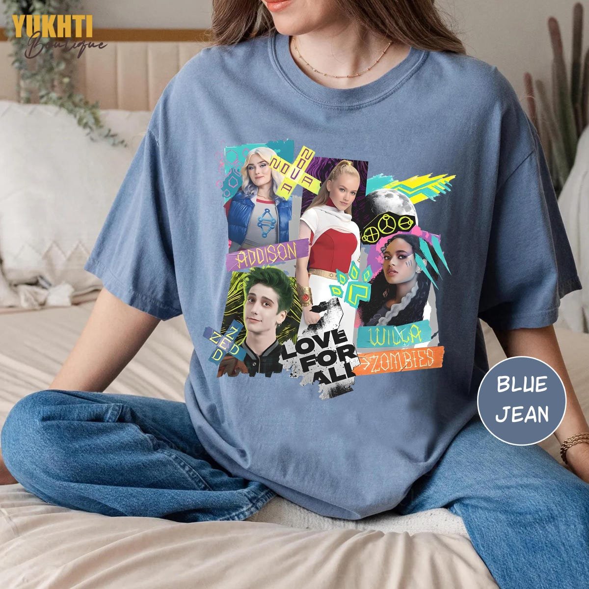 Disney Zombies 4 Characters Shirt - Zed & Addison Tee for Disneyland 2025