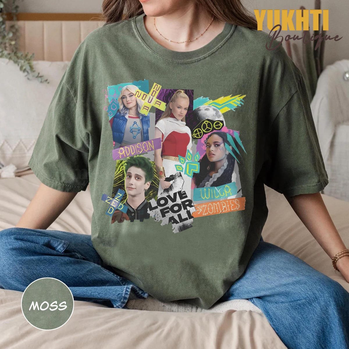 Disney Zombies 4 Characters Shirt - Zed & Addison Tee for Disneyland 2025