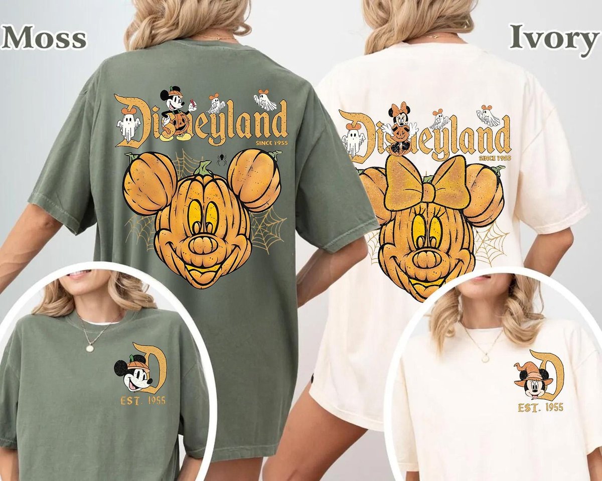 Disneyland Halloween Shirt Mickey Minnie Pumpkin Tee Family Matching