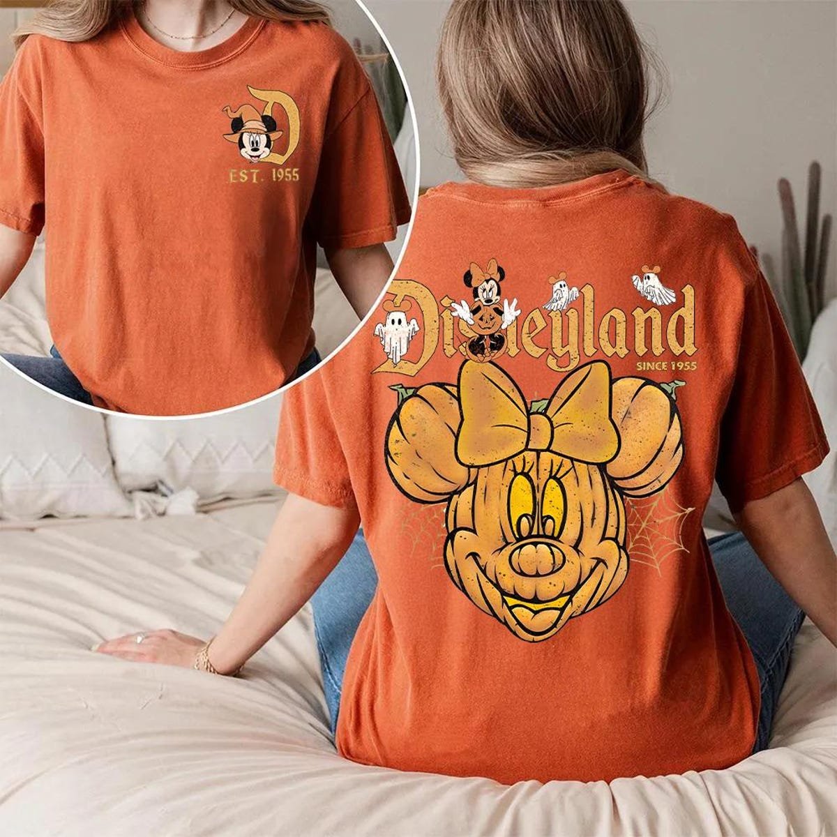 Disneyland Halloween Shirt Mickey Minnie Pumpkin Tee Family Matching