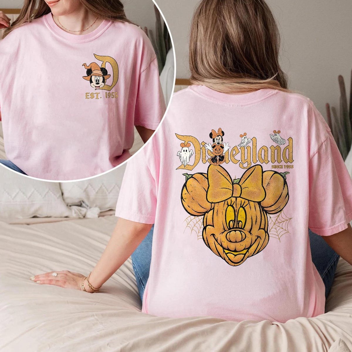 Disneyland Halloween Shirt Mickey Minnie Pumpkin Tee Family Matching