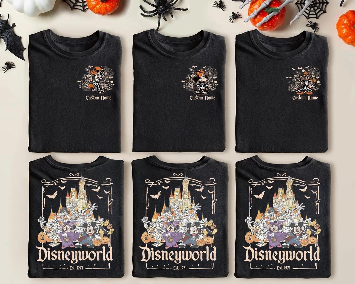 Disneyworld Skeleton Halloween Shirt Vintage 1971 Tee