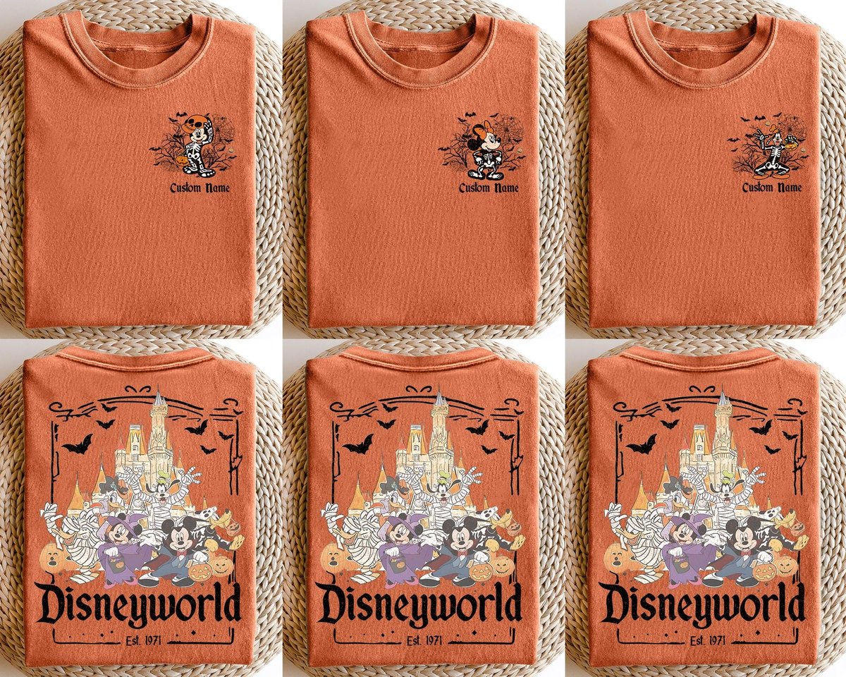 Disneyworld Skeleton Halloween Shirt Vintage 1971 Tee