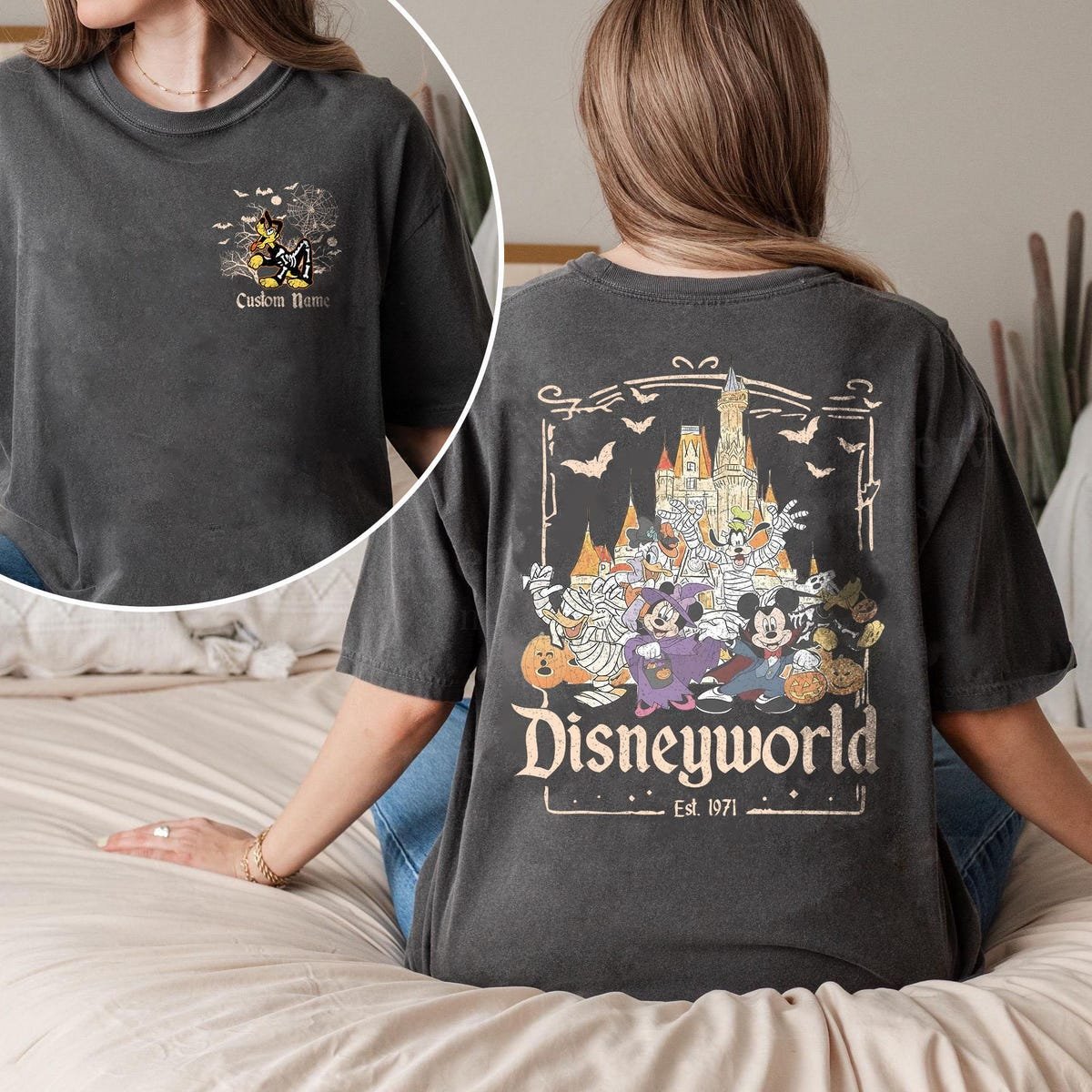 Disneyworld Skeleton Halloween Shirt Vintage 1971 Tee