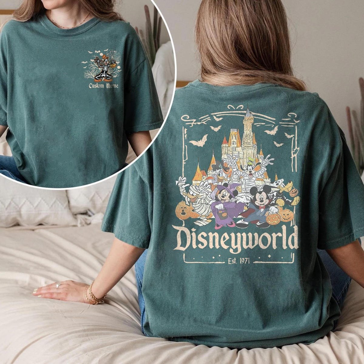 Disneyworld Skeleton Halloween Shirt Vintage 1971 Tee