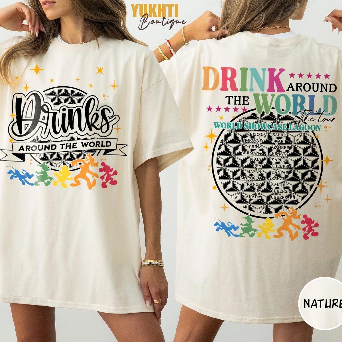 Epcot World Tour Shirts Vintage Disney Family Matching Tees
