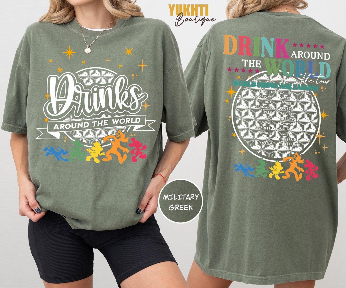 Epcot World Tour Shirts Vintage Disney Family Matching Tees