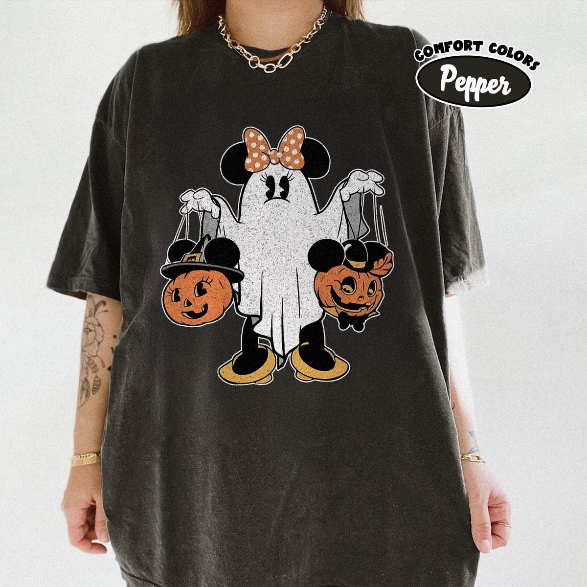 Halloween Minnie Mouse Shirt Mickey Pumpkin Disney Tee 2025