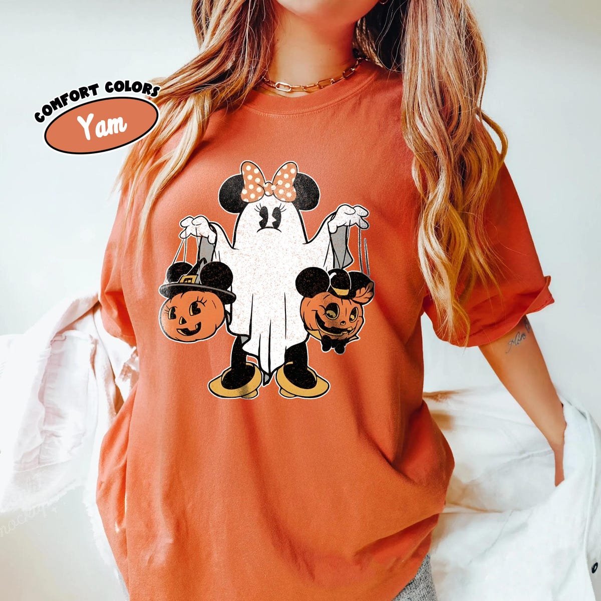Halloween Minnie Mouse Shirt Mickey Pumpkin Disney Tee 2025