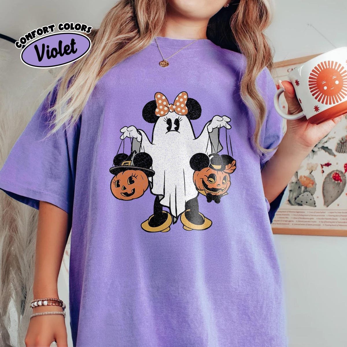 Halloween Minnie Mouse Shirt Mickey Pumpkin Disney Tee 2025