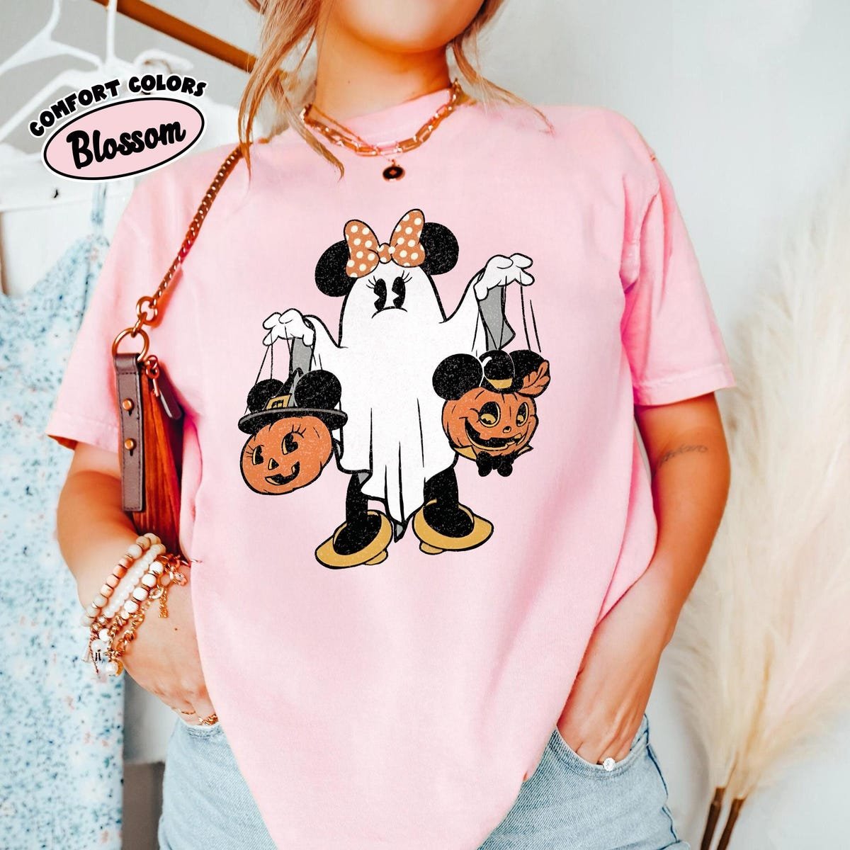 Halloween Minnie Mouse Shirt Mickey Pumpkin Disney Tee 2025