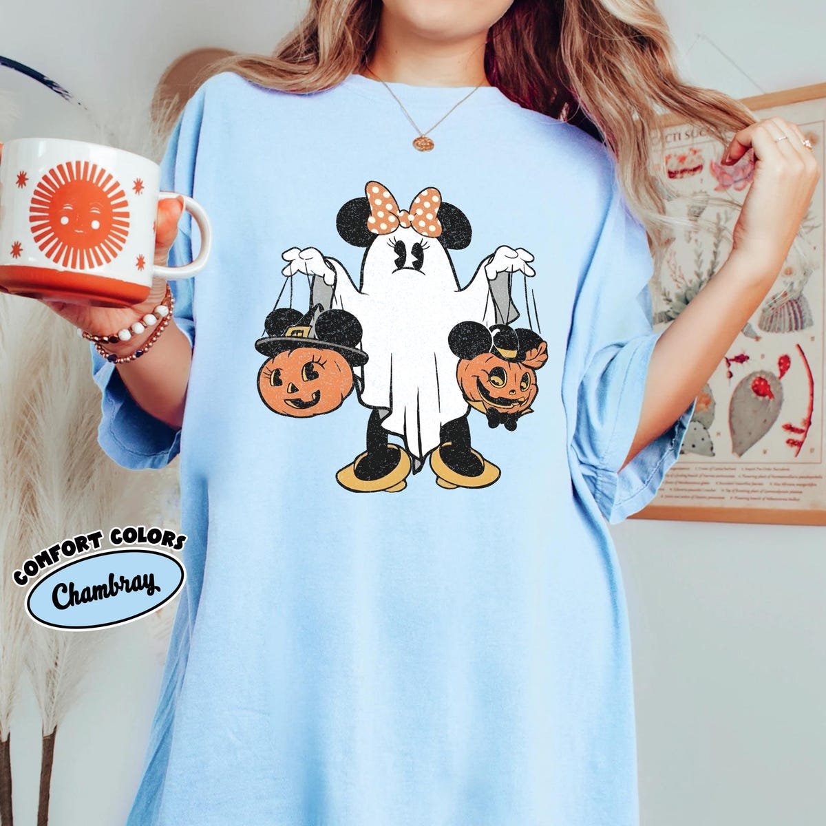 Halloween Minnie Mouse Shirt Mickey Pumpkin Disney Tee 2025