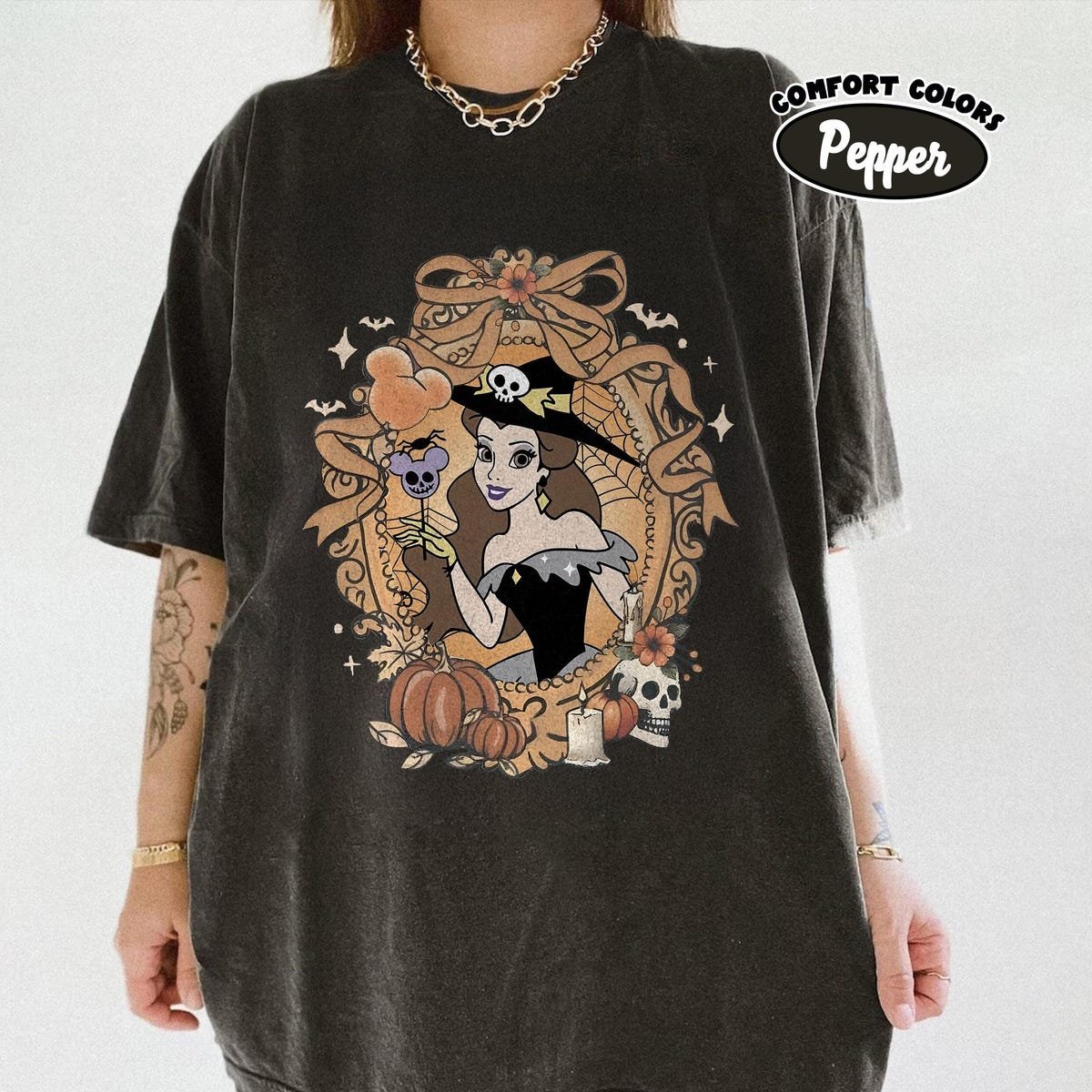 Halloween Princess Character Shirts Disney Tee Cinderella Snow White Rapunzel