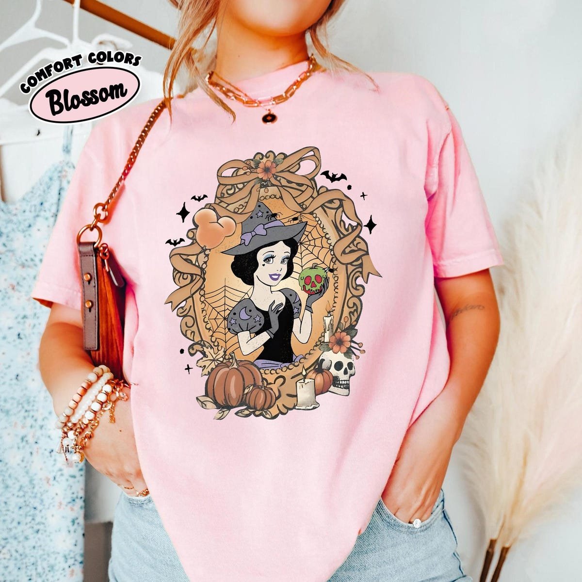 Halloween Princess Character Shirts Disney Tee Cinderella Snow White Rapunzel