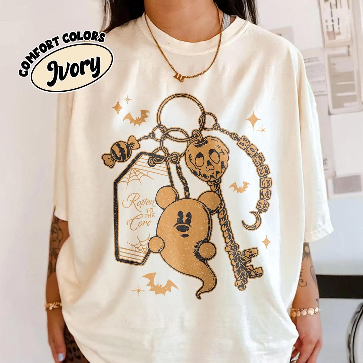 Halloween Shirt Comfort Colors Ghost Mickey Disney Villain Tee