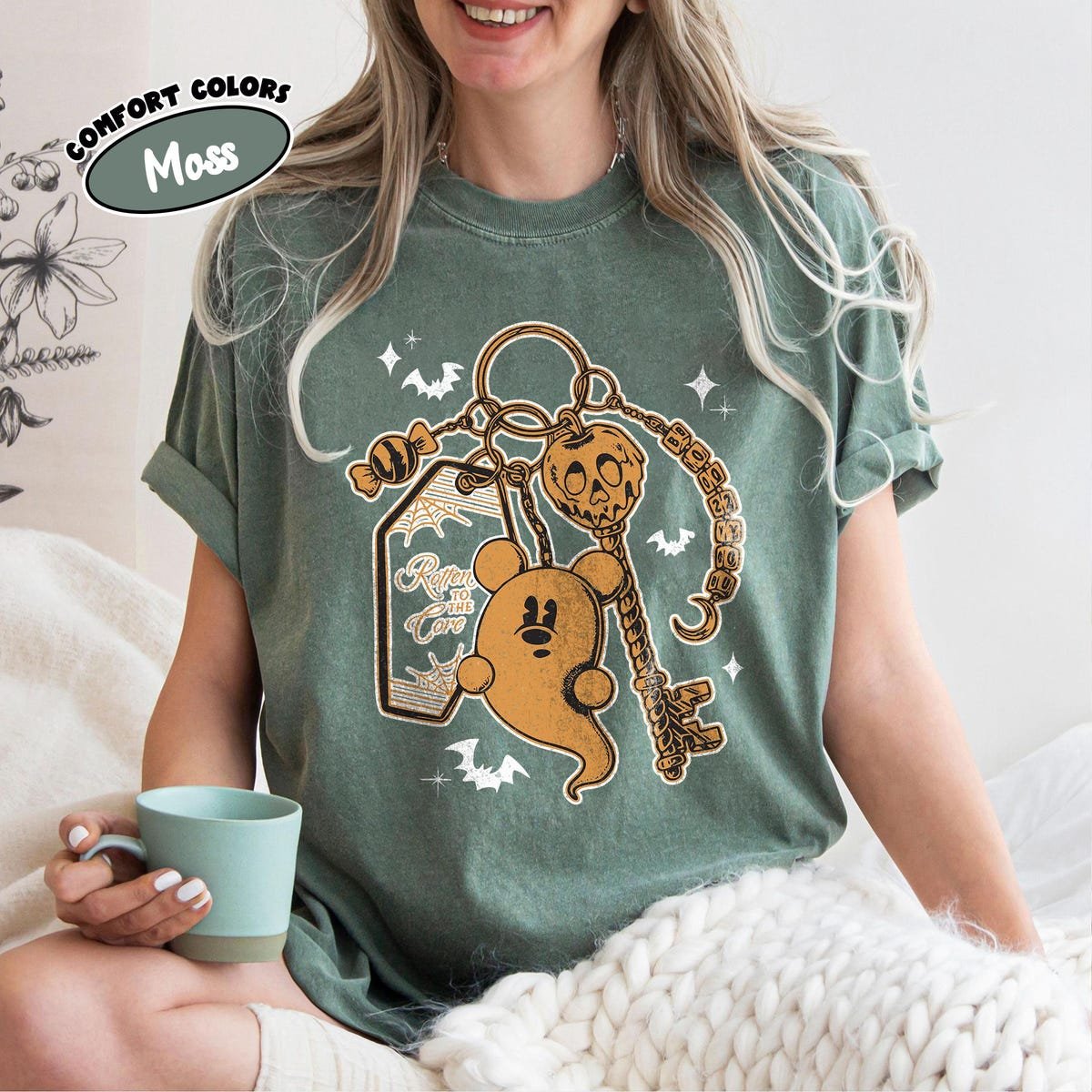 Halloween Shirt Comfort Colors Ghost Mickey Disney Villain Tee