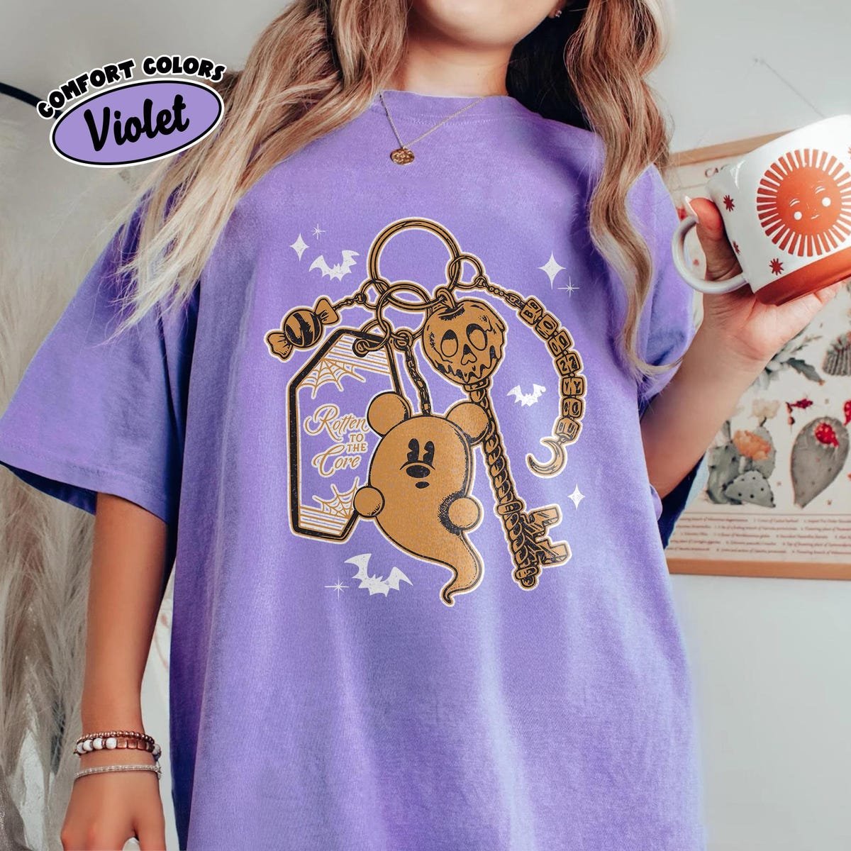Halloween Shirt Comfort Colors Ghost Mickey Disney Villain Tee