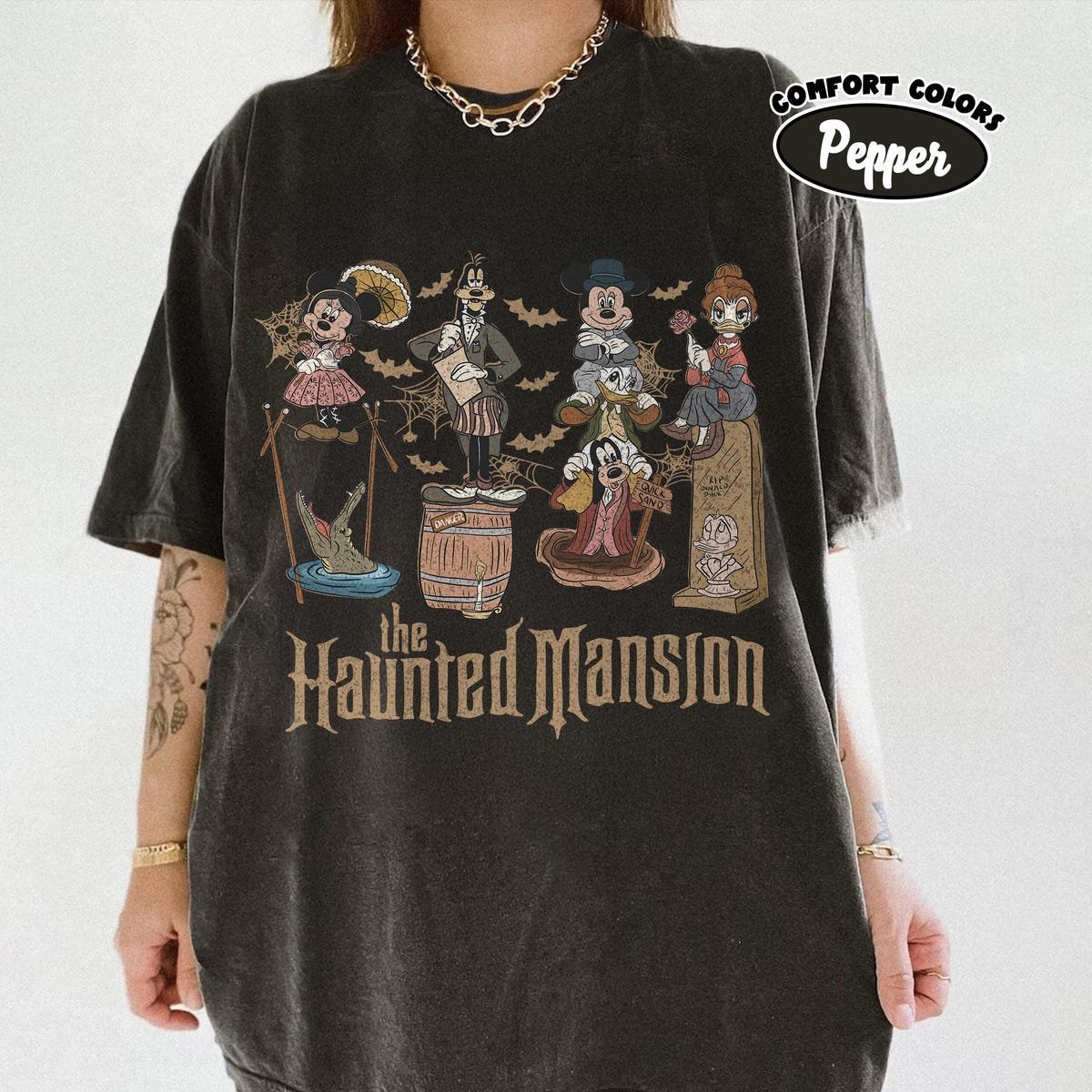 Haunted Mansion Disney Shirt Mickey Friends Halloween Vintage Tee