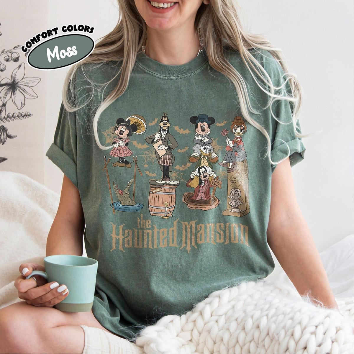 Haunted Mansion Disney Shirt Mickey Friends Halloween Vintage Tee