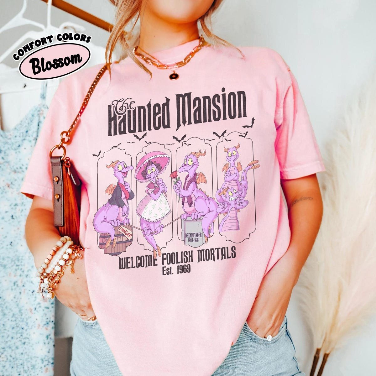 Haunted Mansion Figment Shirt Disney Halloween Tee Epcot Party Apparel