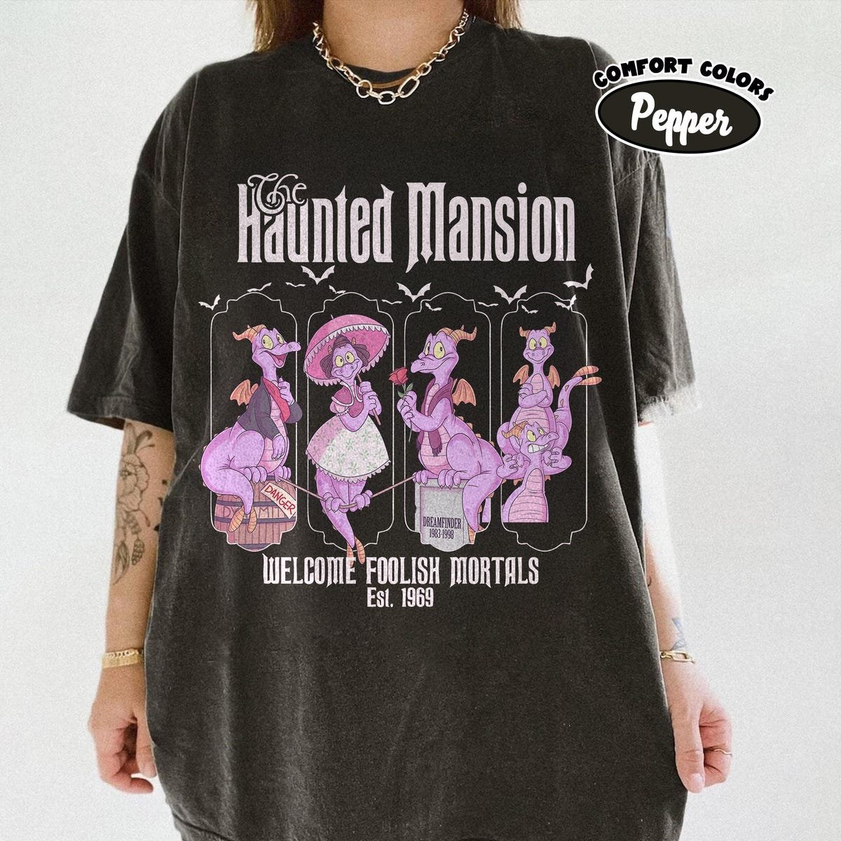 Haunted Mansion Figment Shirt Disney Halloween Tee Epcot Party Apparel