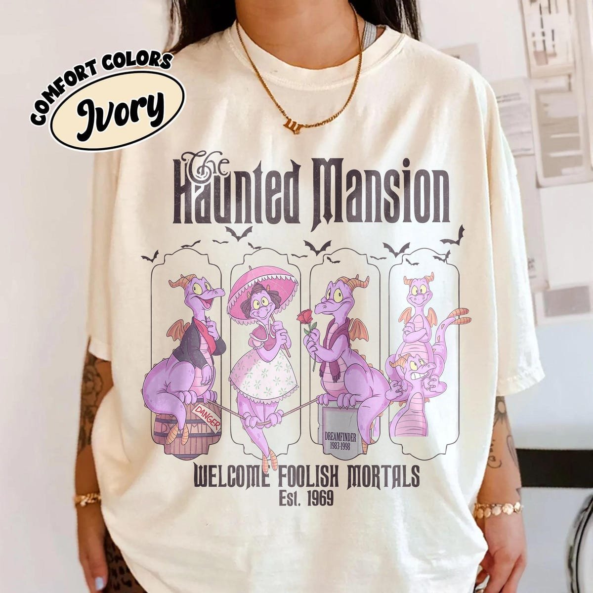 Haunted Mansion Figment Shirt Disney Halloween Tee Epcot Party Apparel