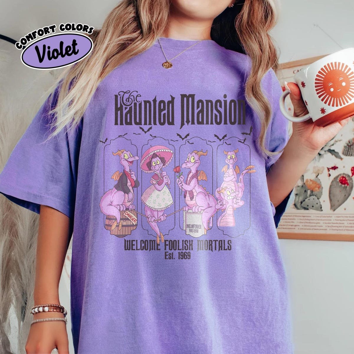Haunted Mansion Figment Shirt Disney Halloween Tee Epcot Party Apparel