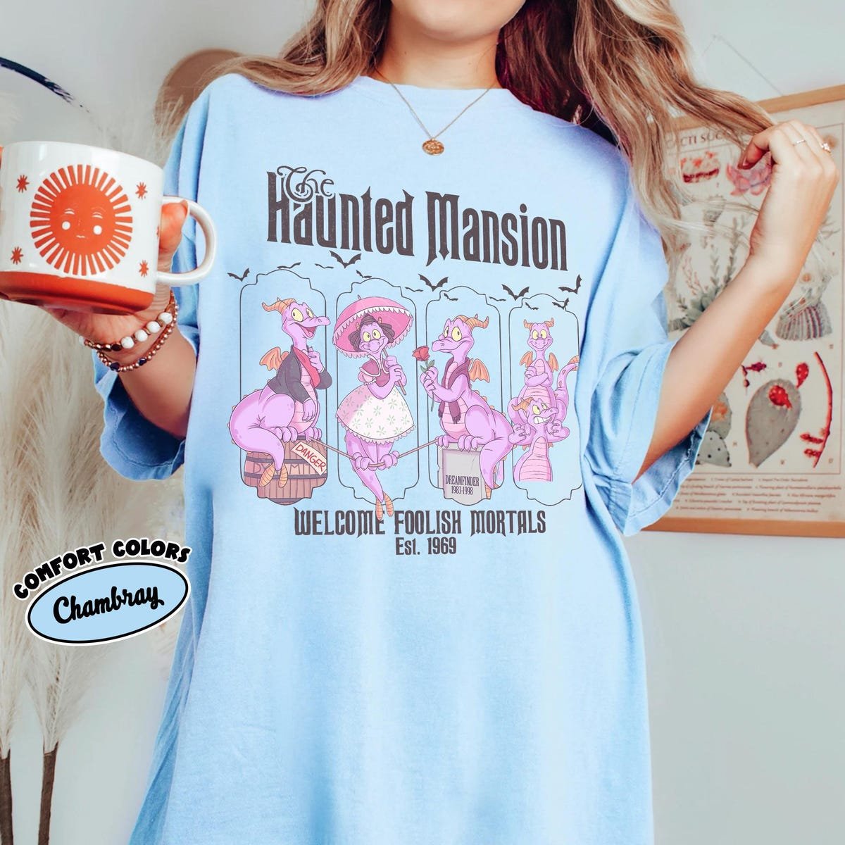 Haunted Mansion Figment Shirt Disney Halloween Tee Epcot Party Apparel