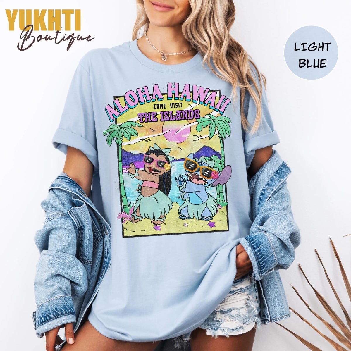 Hawaii Lilo and Stitch Shirt Cute Island Vacation Tee