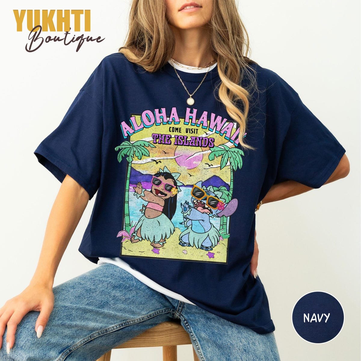 Hawaii Lilo and Stitch Shirt Cute Island Vacation Tee