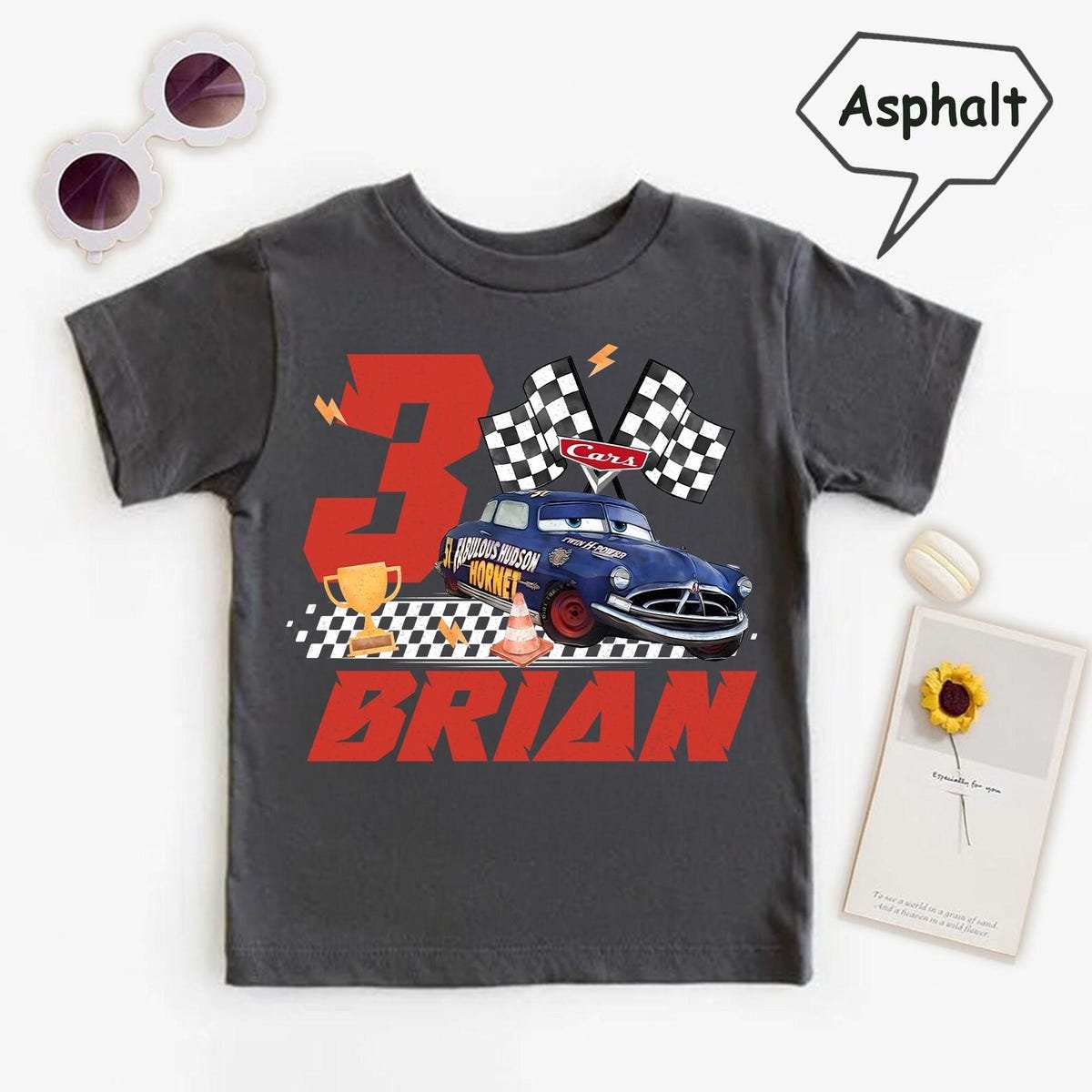 Lightning McQueen Birthday Shirt Custom Pixar Cars Tee Personalized