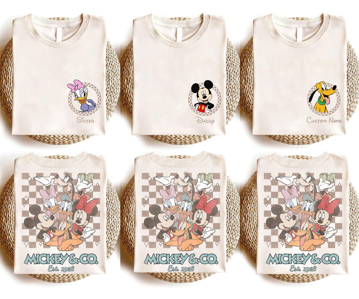 Mickey Disney Family Shirts Custom Trip 2025 Retro Disneyland