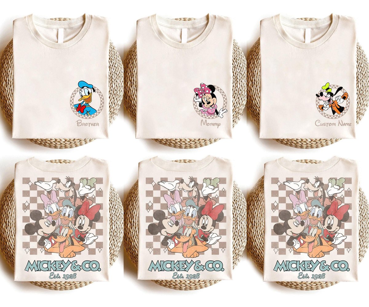 Mickey Disney Family Shirts Custom Trip 2025 Retro Disneyland