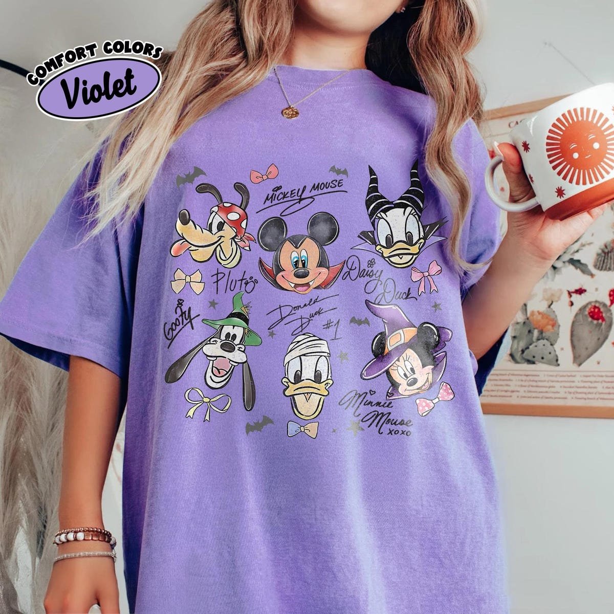 Mickey Halloween Shirt Comfort Colors Retro Disney Family Tee