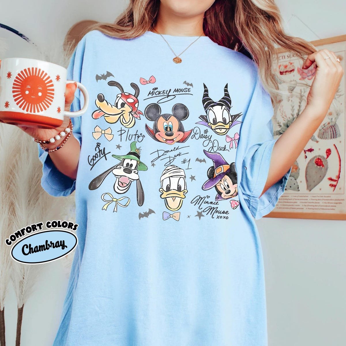 Mickey Halloween Shirt Comfort Colors Retro Disney Family Tee