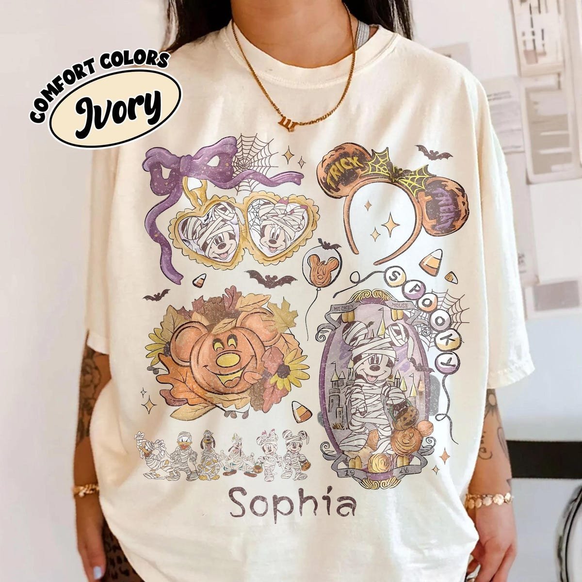 Mickey Halloween Shirt Coquette Bow Disney Friends Spooky Tee