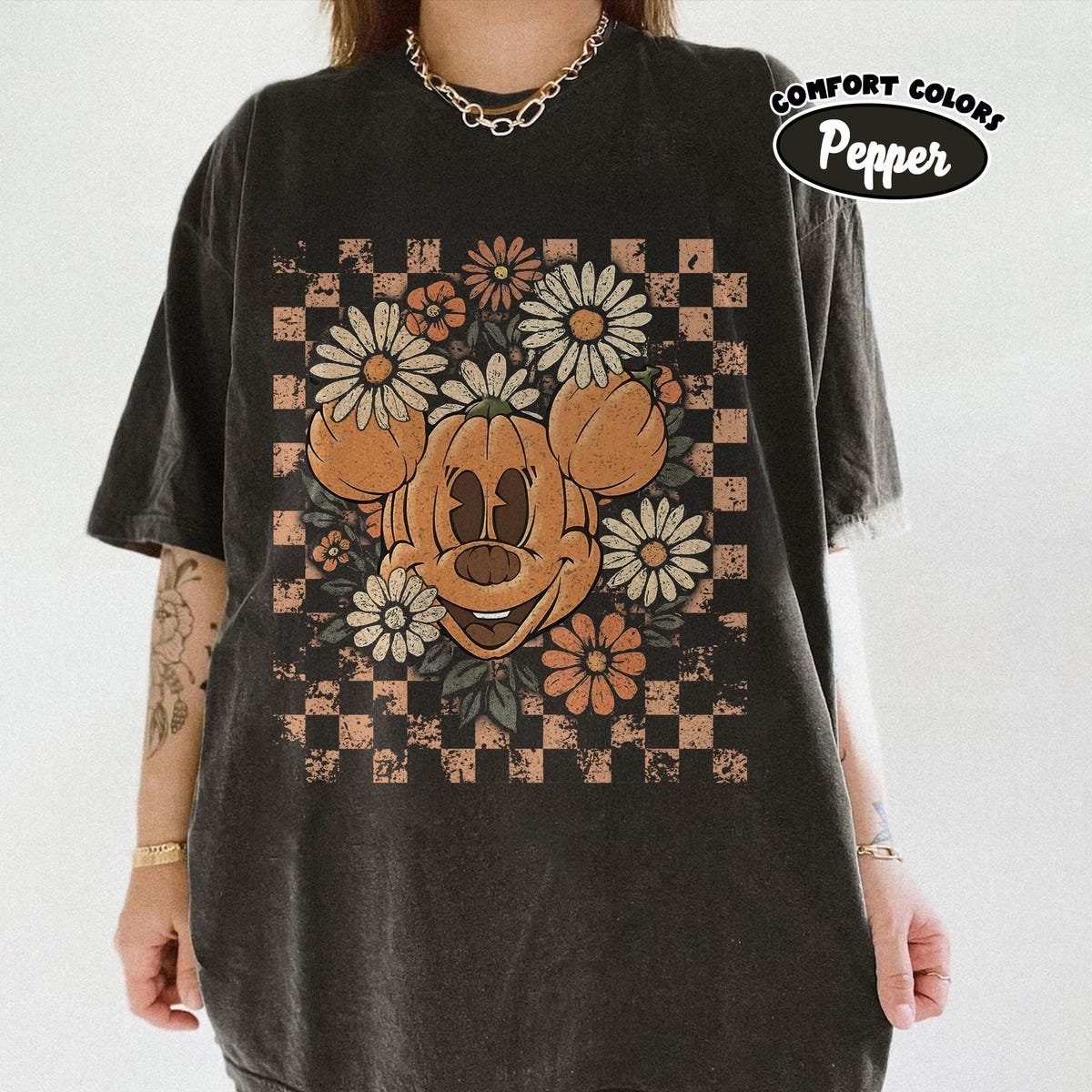 Mickey Minnie Pumpkin Shirt Disney Halloween Couples Tee 2025