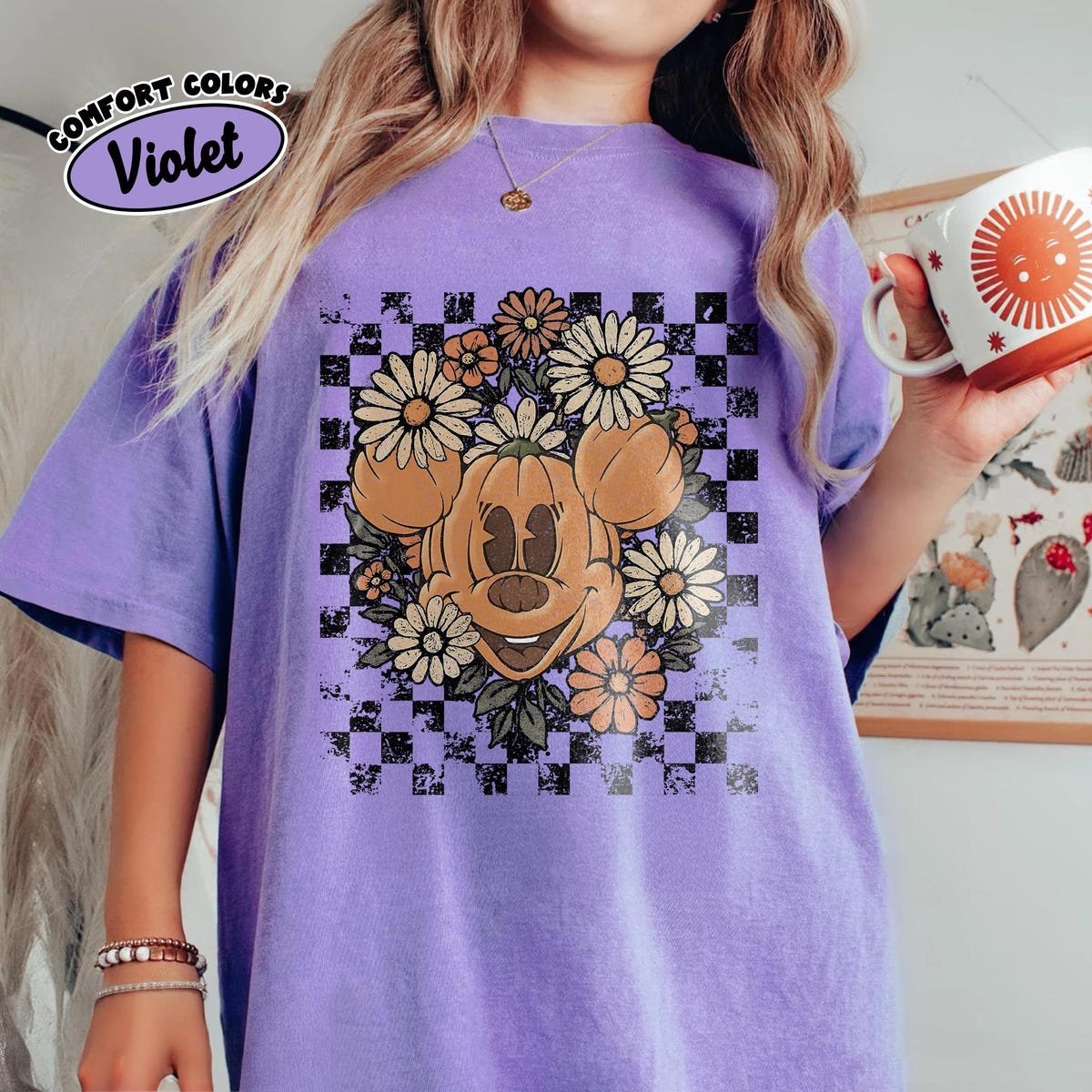 Mickey Minnie Pumpkin Shirt Disney Halloween Couples Tee 2025